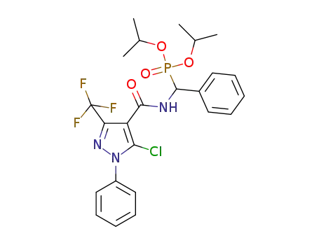 diisopropyl((5-chloro-1-phenyl-3-(trifluoromethyl)-1H-pyrazole-4-carboxamido)(phenyl)methyl)phosphonate