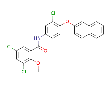 3,5-dichloro-N-(3-chloro-4-(naphthalen-2-yloxy)phenyl)-2-methoxybenzamide