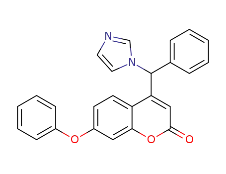 Molecular Structure of 1270046-33-7 (4-[1H-imidazol-1-yl(phenyl)methyl]-7-phenoxy-2H-chromen-2-one)