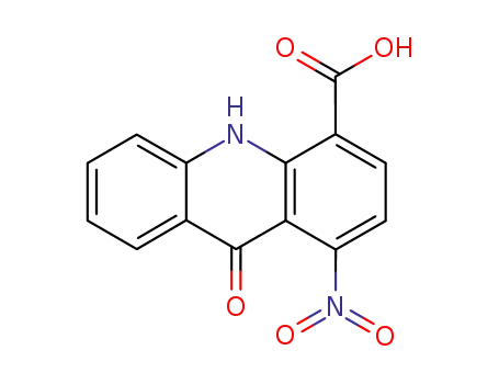 Molecular Structure of 71507-04-5 (1-Nitro-9-oxo-4-acridinecarboxylic acid)