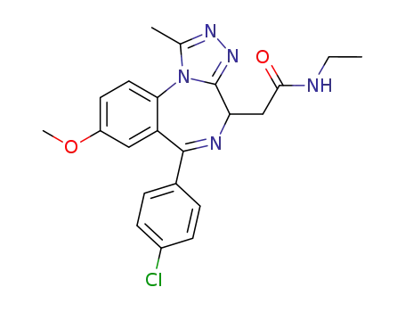 2-[6-(4-chlorophenyl)-1-methyl-8-(methyloxy)-4H-[1,2,4]triazolo[4,3-a][1,4]benzodiazepin-4-yl]-N-ethylacetamide