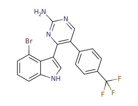 4-(4-bromo-1H-indol-3-yl)-5-(4-trifluoromethylphenyl)pyrimidin-2-amine