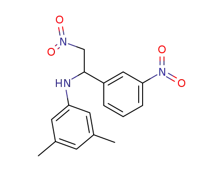Molecular Structure of 108836-94-8 (3,5-dimethyl-<i>N</i>-[2-nitro-1-(3-nitro-phenyl)-ethyl]-aniline)