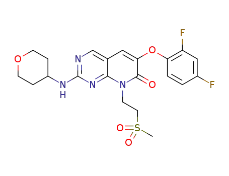 6-(2,4-difluorophenoxy)-8-(2-methanesulfonylethyl)-2-(tetrahydropyran-4-ylamino)-8H-pyrido[2,3-d]pyrimidin-7-one