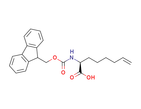 Molecular Structure of 1251904-51-4 ((S)-N-Fmoc-2-(5'-pentenyl)glycine)