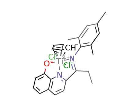(η5-cyclopentadienyl)dichloro(2-(1-(mesitylimino)propyl)quinolin-8-olato)titanium(IV)