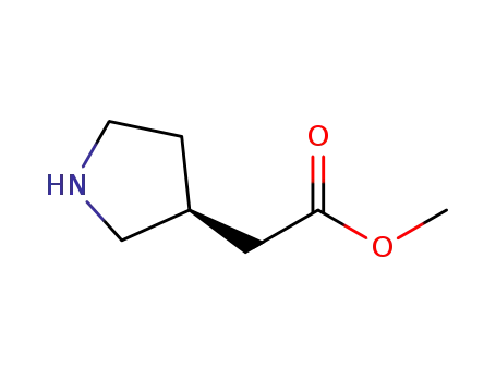 Molecular Structure of 1024586-64-8 ((S)-methyl 2-(pyrrolidin-3-yl)acetate)