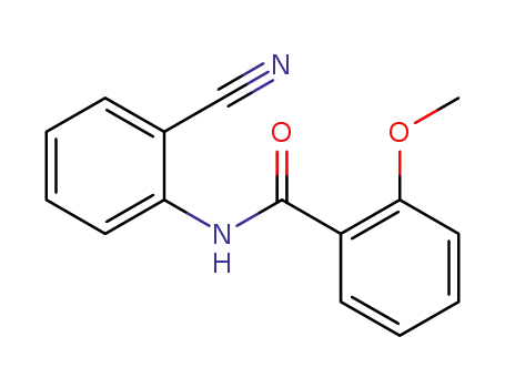 Molecular Structure of 708289-25-2 (Benzamide, N-(2-cyanophenyl)-2-methoxy- (9CI))