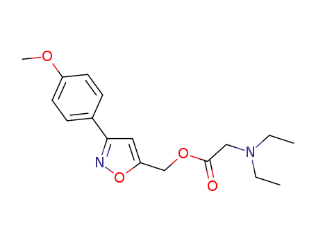 Molecular Structure of 1262439-77-9 ((3-(4-methoxyphenyl)isoxazol-5-yl)methyl (diethylamino)acetate)