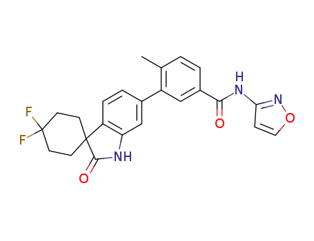 3-(4,4-Difluoro-2'-oxo-1',2'-dihydrospiro[cyclohexane-1,3'-indol]-6'-yl)-N-isoxazol-3-yl-4-methylbenzamide