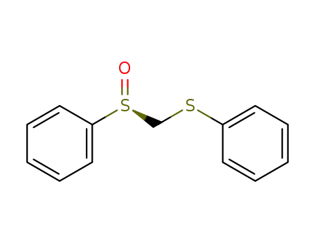 Molecular Structure of 114045-29-3 (Benzene, [[(phenylsulfinyl)methyl]thio]-, (R)-)
