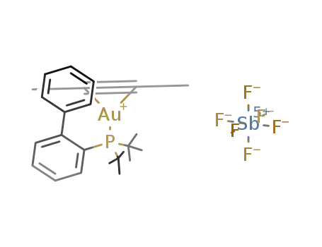 Au(η2-2-butyne)(P(t-Bu)2(o-biphenyl)(SbF6)