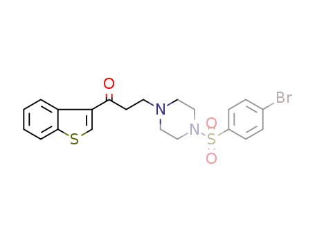 1-benzo[b]thiophen-3-yl-3-[4-(4-bromobenzenesulfonyl)piperazin-1-yl]propan-1-one