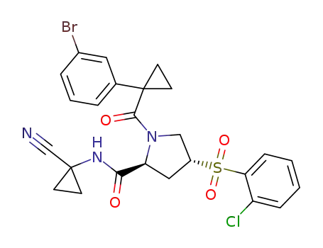 (4R)-1-{[1-(3-bromophenyl)cyclopropyl]carbonyl}-4-[(2-chlorophenyl)sulfonyl]-N-(1-cyanocyclopropyl)-L-prolinamide