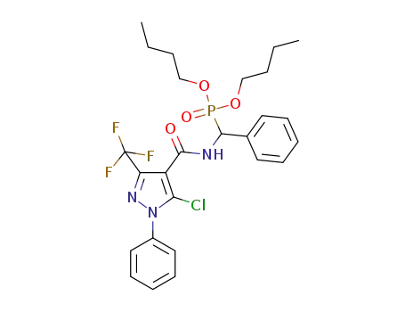 dibutyl((5-chloro-1-phenyl-3-(trifluoromethyl)-1H-pyrazole-4-carboxamido)(phenyl)methyl)phosphonate
