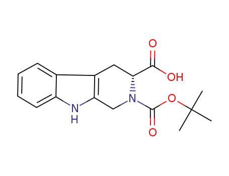 Molecular Structure of 123910-26-9 (BOC-D-1,2,3,4-TETRAHYDRONORHARMAN-3-CARBOXYLIC ACID)
