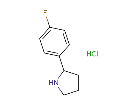 Molecular Structure of 1203684-91-6 (2-(4-fluorophenyl)pyrrolidine hydrochloride)