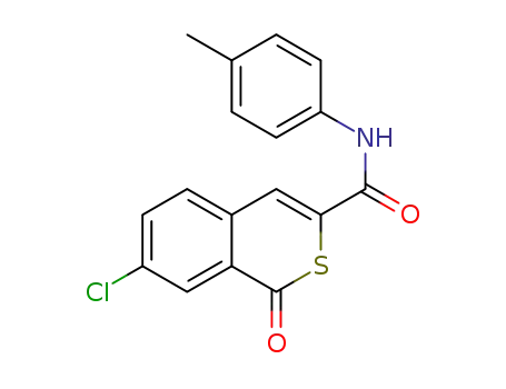 N-(4-methylphenyl)-7-chloro-1-oxo-1H-isothiochromene-3-carboxamide