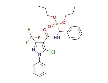 dipropyl((5-chloro-1-phenyl-3-(trifluoromethyl)-1H-pyrazole-4-carboxamido)(phenyl)methyl)phosphonate
