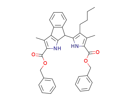 benzyl 8(5-benzyloxycarbonyl-3-butyl-4-methyl-2-pyrrolyl)-3-methylindeno[2,1-b]pyrrole-2-carboxylate