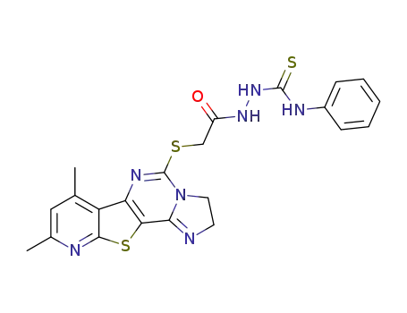 1-(9,11-dimethyl-2,3-dihydroimidazo[1,2-c]pyrido[3',2':4,5]thieno[3,2-e]pyrimidin-5-yl)sulfanylacetyl-4-phenylthiosemicarbazide