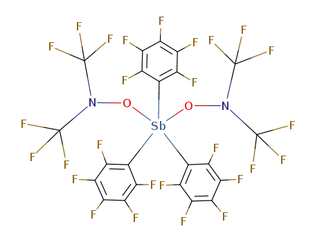 Molecular Structure of 62487-45-0 (tris(pentafluorophenyl)-bis{bis(trifluoromethyl)aminooxy}stiborane)