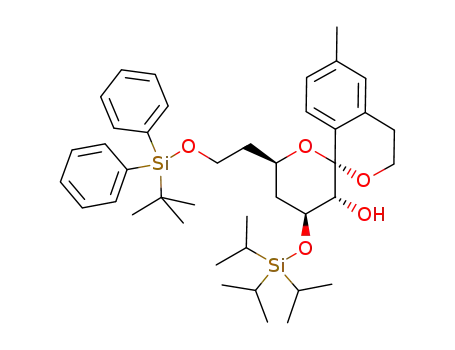 (+)-(1S,3'R,4'S<sub>.6</sub>'R)-6'-(2-(tert-butyldiphenylsilyloxy)ethyl)-6-methyl-4'-(triisopropylsilyloxy)-3',4',5',6'-tetrahydrospiro[isochroman-1,2'-pyran]-3'-ol