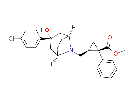 (+)-methyl (1R,2S)-2-{[(3-endo)-3-(4-chlorophenyl)-3-hydroxy-8-azabicyclo[3.2.1]oct-8-yl]methyl}-1-phenylcyclopropanecarboxylate