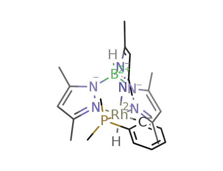 Molecular Structure of 1258937-61-9 ([Rh(tris(3,5-dimethylpyrazolyl)borate)(κ2-C6H4-2-PMe2)H])