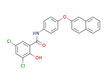 3,5-dichloro-2-hydroxy-N-(4-(naphthalen-2-yloxy)phenyl)benzamide