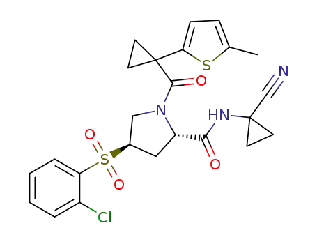 (4R)-4-[(2-chlorophenyl)sulfonyl]-N-(1-cyanocyclopropyl)-1-{[1-(5-methylthien-2-yl)cyclopropyl]carbonyl}-L-prolinamide