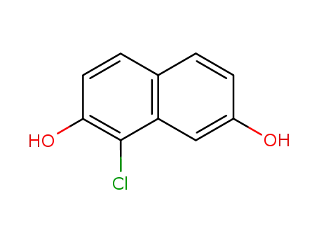Molecular Structure of 2954-74-7 (2,7-Naphthalenediol, 1-chloro-)