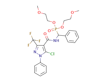 bis(2-methoxyethyl)((5-chloro-1-phenyl-3-(trifluoromethyl)-1H-pyrazole-4-carbo-xamido)(phenyl)methyl)phosphonate