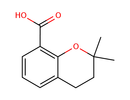 Molecular Structure of 82553-56-8 (2,2-DiMethylchroMan-8-carboxylic acid)