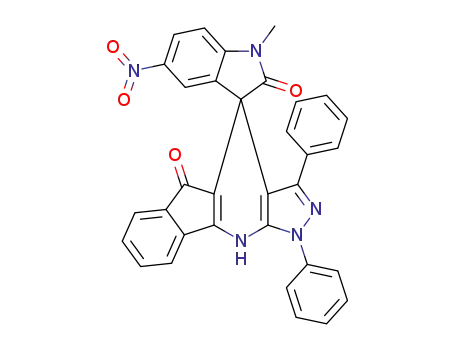 1'-methyl-5'-nitro-1,3-diphenyl-1H-spiro[indeno[1,2-b]pyrazolo[4,3-e]pyridine-4,3'-indoline]-2',5(10H)-dione