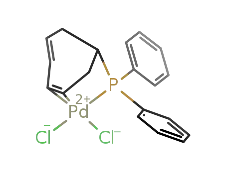 dichloro((η2-3,5-cycloheptadienyl)diphenylphosphine-κP)palladium(II)