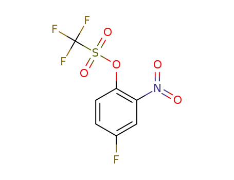 Molecular Structure of 722536-28-9 (4-Fluoro-2-nitrophenyl triflate, 5-Fluoro-2-{[(trifluoromethyl)sulphonyl]oxy}nitrobenzene)