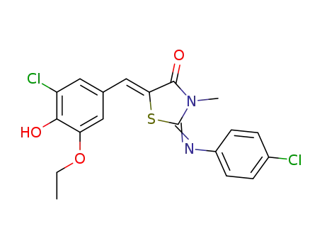 (5Z)-5-(3-chloro-5-ethoxy-4-hydroxybenzylidene)-2-(4-chlorophenylimino)-3-methylthiazolidin-4-one