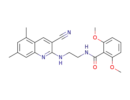 N-(2-((3-cyano-5,7-dimethylquinolin-2-yl)amino)ethyl)-2,6-dimethoxybenzamide