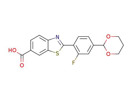 2-(4-(1,3-dioxan-2-yl)-2-fluorophenyl)benzo[d]thiazole-6-carboxylic acid