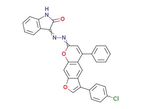 3-[3-(4-chlorophenyl)-5-phenylfuro[3,2-g]chromen-7-ylidene]hydrazono-1,3-dihydroindol-2-one