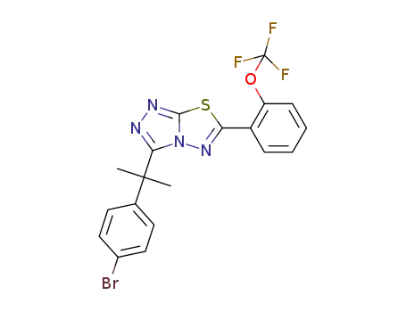 3-[2-(4-bromophenyl)propan-2-yl]-6-(2-trifluoromethoxyphenyl)[1,2,4]triazolo[3,4-b][1,3,4]thiadiazole