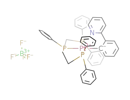 Molecular Structure of 1352460-33-3 ([Pt(II)(bis(2-diphenylphosphinoethyl)phenylphosphine)((C<sub>6</sub>H<sub>4</sub>)(C<sub>5</sub>H<sub>4</sub>N))]BF<sub>4</sub>)