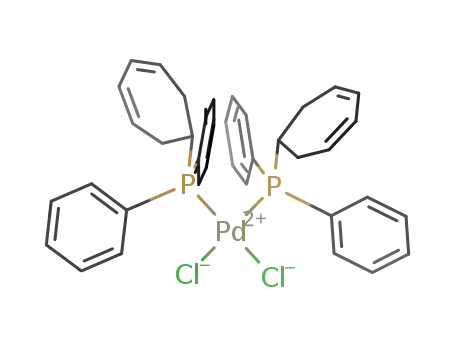 cis-dichlorobis((3,5-cycloheptadienyl)diphenylphosphine)palladium(II)
