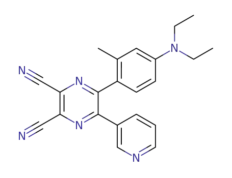 5-[4-(diethylamino)-2-methylphenyl]-6-(pyridin-3-yl)pyrazine-2,3-dicarbonitrile