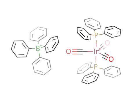 Molecular Structure of 59809-88-0 ([Ir(CO)3(triphenylphosphine)2]BPh<sub>4</sub>)