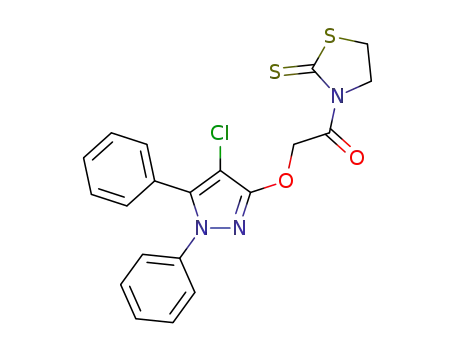2-(4-chloro-1,5-diphenyl-1H-pyrazol-3-yloxy)-1-(2-thioxothiazolidin-3-yl)ethanone
