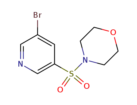 Molecular Structure of 889676-35-1 (4-(5-BROMOPYRIDIN-3-YLSULPHONYL)MORPHOLINE 95)