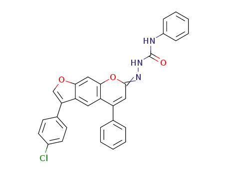 3-(4-chlorophenyl)-5-phenylfuro[3,2-g]chromen-7-one N-phenylsemicarbazone