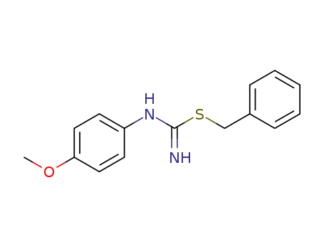 Molecular Structure of 39536-25-9 (Carbamimidothioic acid, (4-methoxyphenyl)-, phenylmethyl ester)